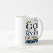 Mug Dieu est ma base solide Quotidien dévotionnel de f (Devant droit)