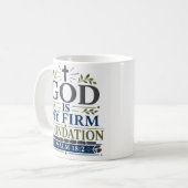 Mug Dieu est ma base solide Quotidien dévotionnel de f (Devant gauche)