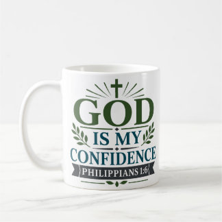 Mug Dieu est ma confiance Citation d'encouragement bib