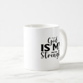 Mug Dieu est ma force (Devant droit)