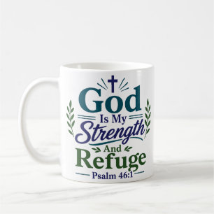 Mug Dieu est ma force et refuge Citation d'encourageme