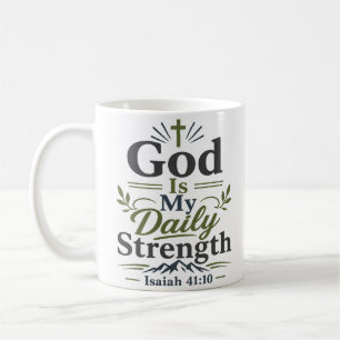 Mug Dieu est ma force quotidienne Citation biblique mo