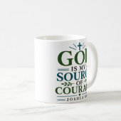 Mug Dieu est ma source de courage Citation chrétienne (Devant droit)