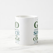 Mug Dieu est ma source de courage Citation chrétienne (Centre)