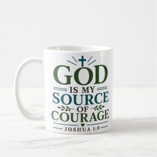 Mug Dieu est ma source de courage Citation chrétienne