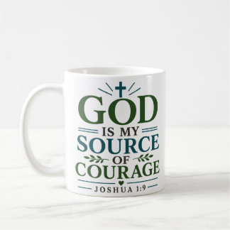 Mug Dieu est ma source de courage Citation chrétienne 