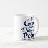 Mug Dieu Est Ma Source De Paix Citation De Dévotion Ma (Devant droit)