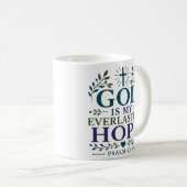 Mug Dieu est mon espérance éternelle Encouragement bib (Devant droit)