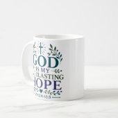 Mug Dieu est mon espérance éternelle Encouragement bib (Devant gauche)