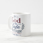 Mug Dieu est mon refuge sûr Conception de réconfort ch (Devant gauche)