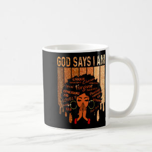 Mug Dieu fille noire dit que je suis noire mois de l'h