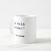 Mug "DIEU Fournira!" - Verset biblique fidèle - (Devant gauche)