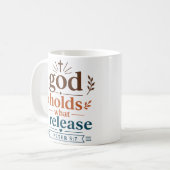 Mug Dieu garde ce que je libère Écriture chrétienne (Devant gauche)