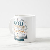 Mug Dieu Honore La Persévérance Fidèle Citation Chréti (Devant gauche)