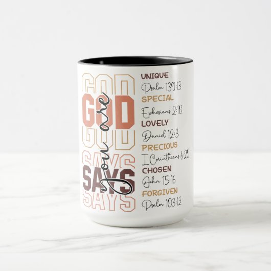 Mug Dieu Inspirant Dit Que Vous Êtes (Centre)