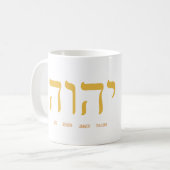 Mug Dieu Le nom du Seigneur en lettres hébraïques (Devant gauche)