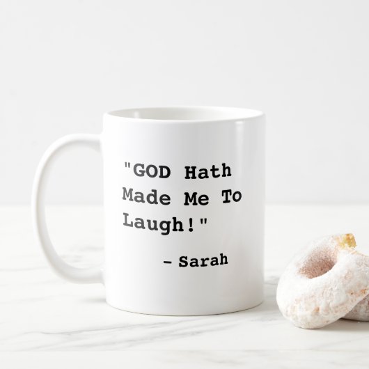 Mug "DIEU M'A Fait Rire !" - Drôle Verset Bible - (Avec donut)