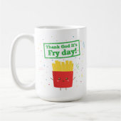 Mug Dieu merci, c'est le jour des Fry ! avec de mignon (Gauche)