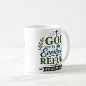 Mug Dieu Mon Refuge Éternel Verset Encourageant (Devant droit)