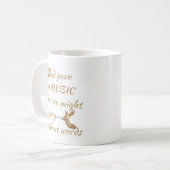 Mug Dieu nous a donné de la musique Citation inspirant (Devant gauche)