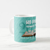 Mug DIEU PARLE Bible Année 2020 Écriture personnalisée (Devant gauche)