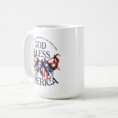 Mug Dieu patriotique bénit l'Amérique électeurs Prière (Devant gauche)