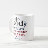 Mug Dieu reçoit ce que la reddition libère chrétien (Devant gauche)