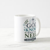 Mug Dieu sait ce dont vous avez besoin Citation de dév (Devant droit)