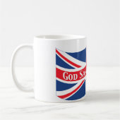 Mug Dieu sauve le roi avec Union Jack (Gauche)