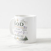 Mug Dieu se souvient de chaque prière offerte Citation (Devant gauche)