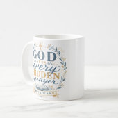 Mug Dieu voit chaque prière cachée Citation chrétienne (Devant gauche)