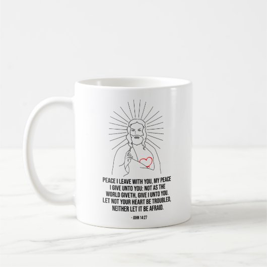 Mug Dieu Vous Bénisse Et Vous Protège. La Paix Que Je  (Gauche)