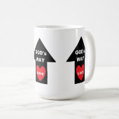 Mug Dieux Love Arrow Coeur (Devant droit)