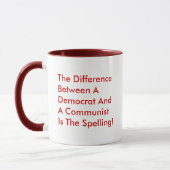 Mug Différence Entre Un Démocrate Et Un Communiste (Gauche)