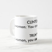 MUG "DIFFÉRENCE GRAMMATICALE ENTRE CLINTON ET L'ATOUT (Devant gauche)