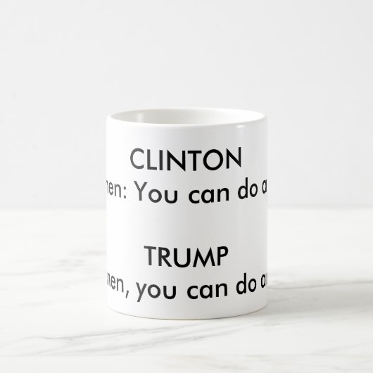 MUG "DIFFÉRENCE GRAMMATICALE ENTRE CLINTON ET L'ATOUT (Centre)