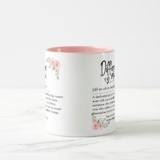 Mug Difference Maker Definition Appreciation for her (Centre)