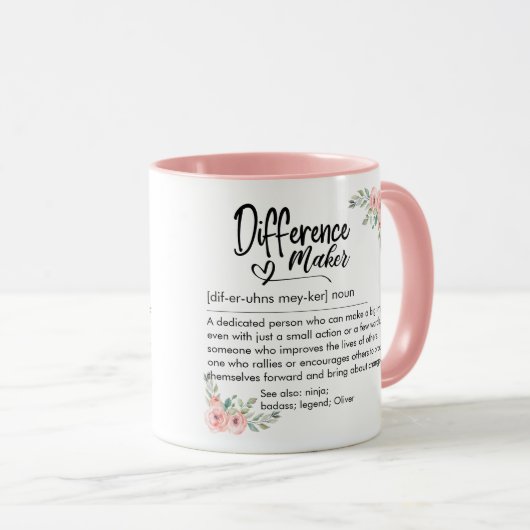 Mug Difference Maker Definition Appreciation for her (Devant droit)