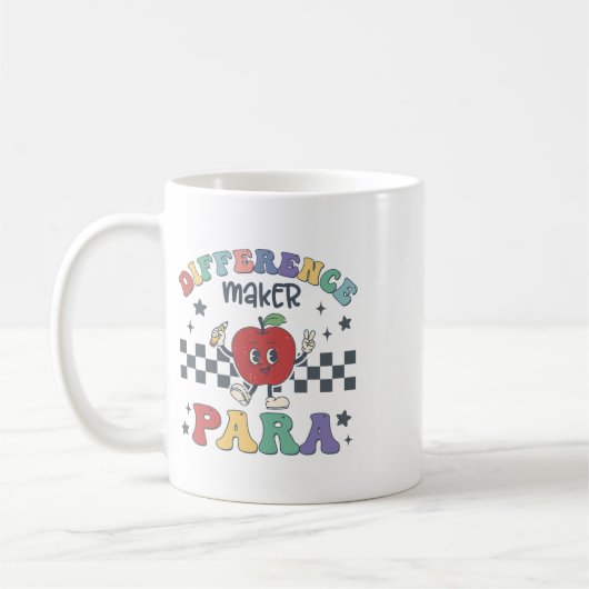Mug Difference Maker Para Teacher Paraprofessional Par (Gauche)