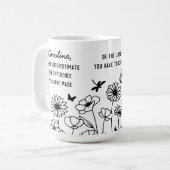 Mug "Différence que vous avez faite" Nom personnalisé (Devant gauche)