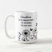 Mug "Différence que vous avez faite" Nom personnalisé (Gauche)