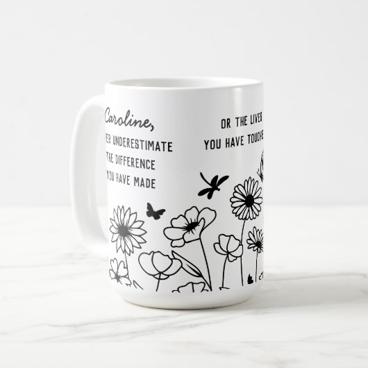 Mug "Difference You've Made" Personalized Name Custom (Devant gauche)