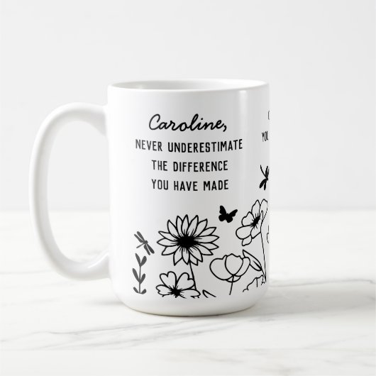 Mug "Difference You've Made" Personalized Name Custom (Gauche)