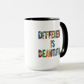 Mug Different Is Beautiful - Sensibilisation sur l'aut (Devant droit)