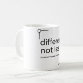Mug Différent, Pas Moins | Fierté de Handicap Minimali (Devant gauche)