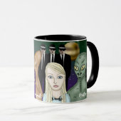 Mug Différentes espèces Aliens, OVNI, Planètes (Devant droit)