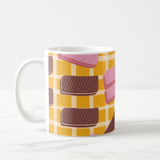 Mug Différentes gaufres aromatisées sans soudure arriè (Gauche)