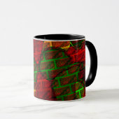 Mug Différents montages d'images, brique, rouge, vert, (Devant droit)