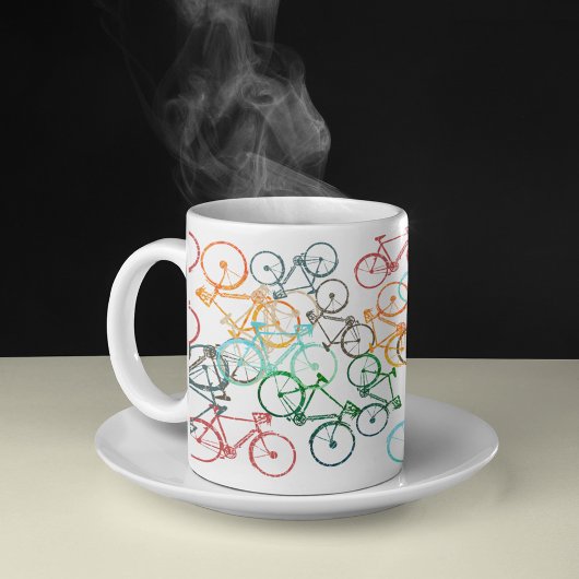 Mug Différents vélos couleur sur un blanc