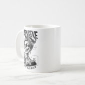 Mug Difficulté Coûteuse Et Parle En Retour Fête Des Mè (Devant gauche)